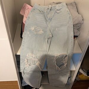BDG High Rise Baggy Jean Light Wash